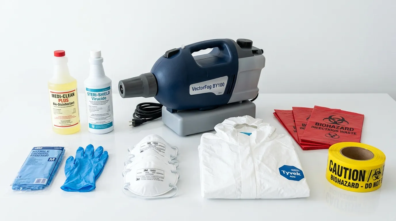 Professional biohazard remediation crew working in Little Silver